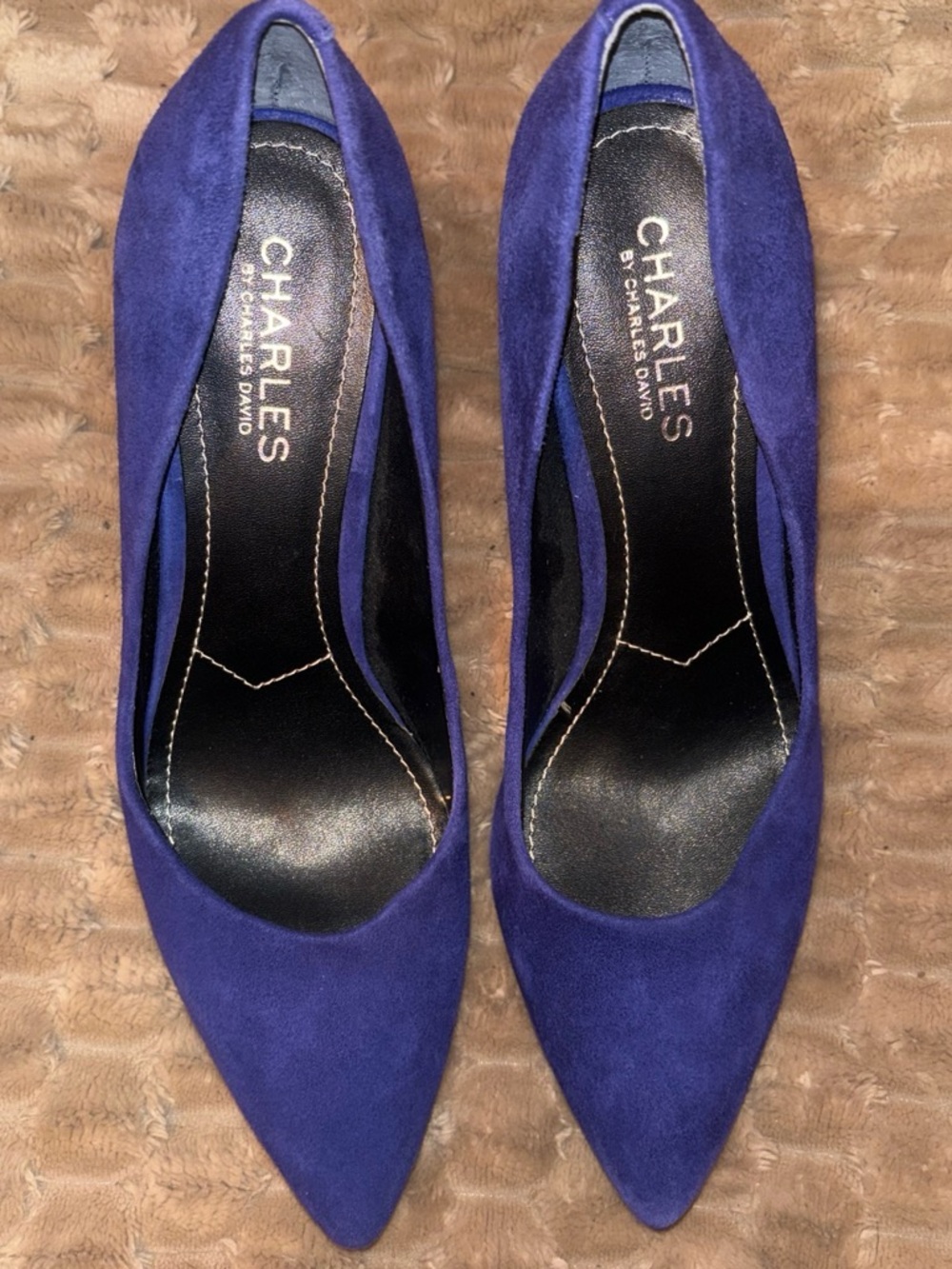 Charles By Charles David Suede Pointed-Toe Pumps in Blue